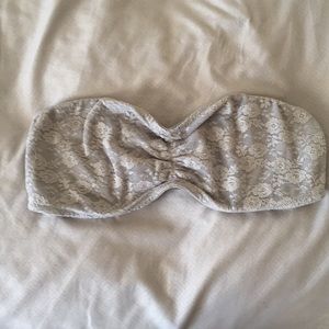 Gray lace PINK vs bandeau bra